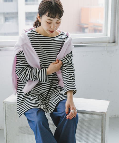 ITEMS URBANRESEARCH(アイテムズ アーバンリサーチ（レディース）)/ボートネックルーズカットソー/img03