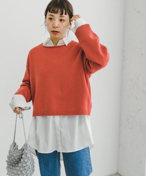 ITEMS URBANRESEARCH(アイテムズ アーバンリサーチ（レディース）)/『静電気防止』『洗濯可』ボートネックニットプルオーバー/img10