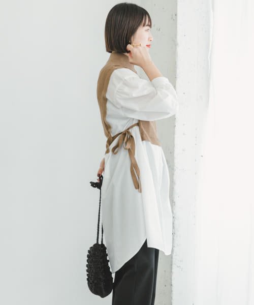 ITEMS URBANRESEARCH(アイテムズ アーバンリサーチ（レディース）)/ハーフジップベストドッキングミニワンピース/img11