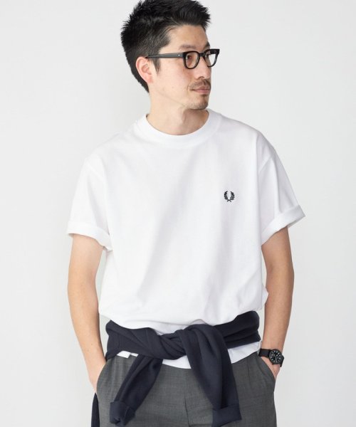 SHIPS MEN(シップス　メン)/【SHIPS別注】FRED PERRY: SOLOTEX(R) 鹿の子 ワンポイント ロゴ Tシャツ24SS/img03