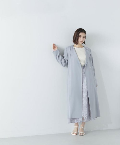 NATURAL BEAUTY BASIC(ナチュラルビューティーベーシック)/折り返しラペルノーカラーコート　24SS/img30