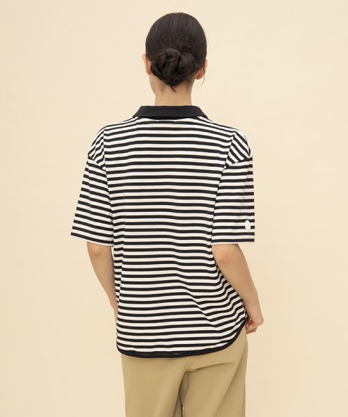 le coq sportif (ルコックスポルティフ)/ヘランカボーダー 衿付き半袖シャツ(UPF50+)/img01