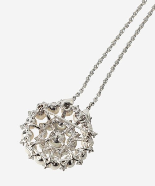 パールブローチ2WAYネックレス 