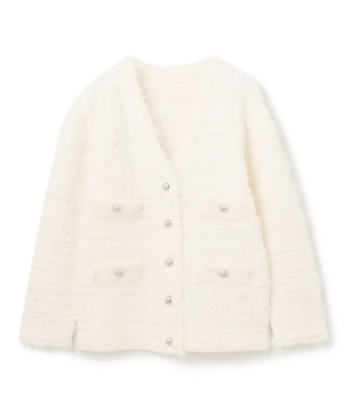 フェザーツイードニットカーディガン 