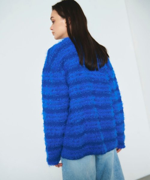 フェザーツイードニットカーディガン 