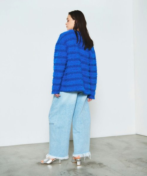 フェザーツイードニットカーディガン 