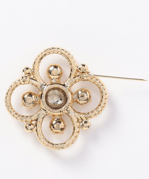 クローバーモチーフ ブローチ 