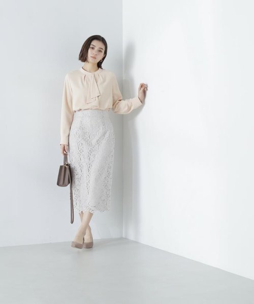 NATURAL BEAUTY BASIC(ナチュラルビューティーベーシック)/メタルポイントラッフルボウブラウス　24SS/img22