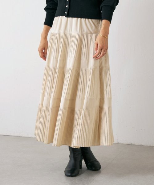 プリーツティアードスカート 