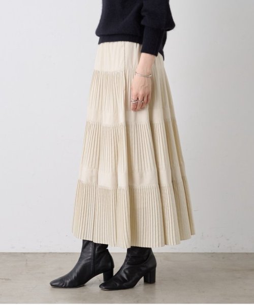 プリーツティアードスカート 
