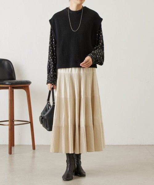 プリーツティアードスカート 