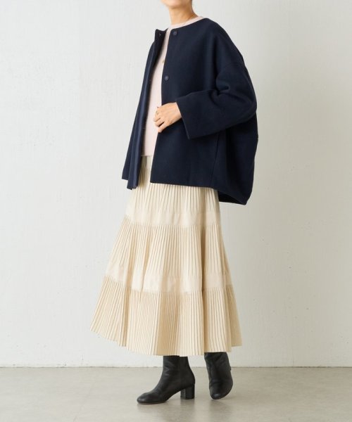 プリーツティアードスカート 