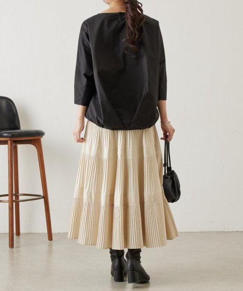 プリーツティアードスカート 