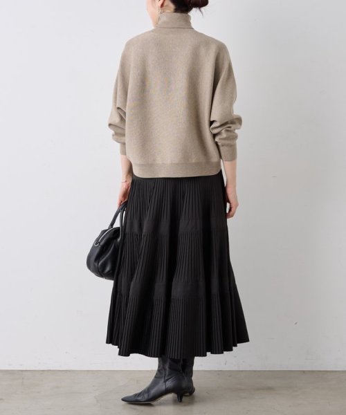 プリーツティアードスカート 