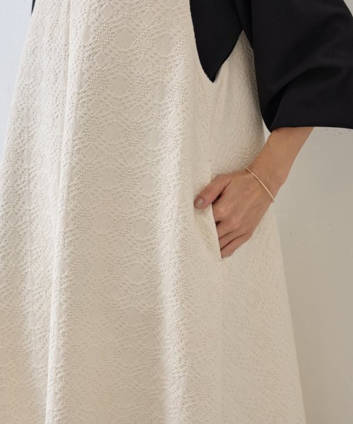 コットンジャガードワンピース 