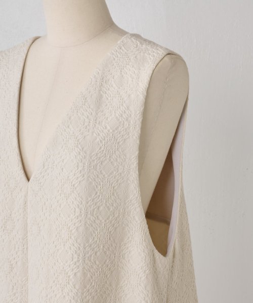 コットンジャガードワンピース 