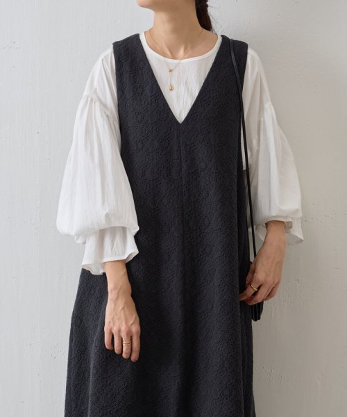 コットンジャガードワンピース 