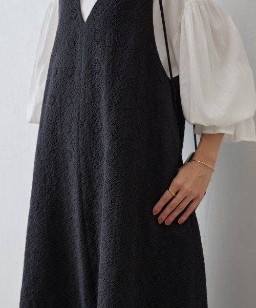 コットンジャガードワンピース 