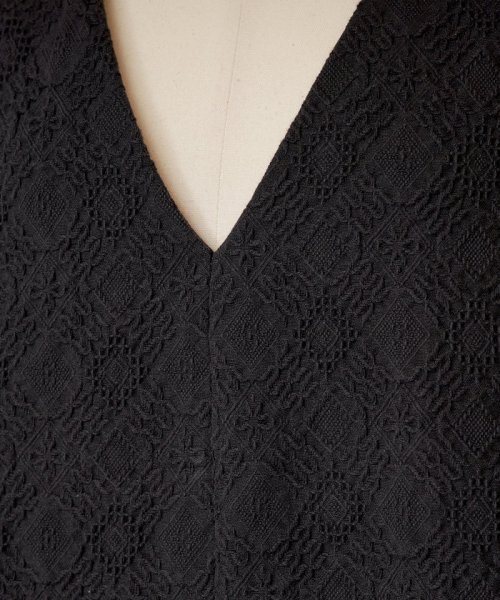 コットンジャガードワンピース 