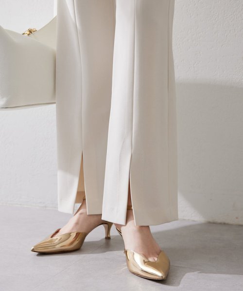 フロントスリットパンツ M～L｜着用サイズ