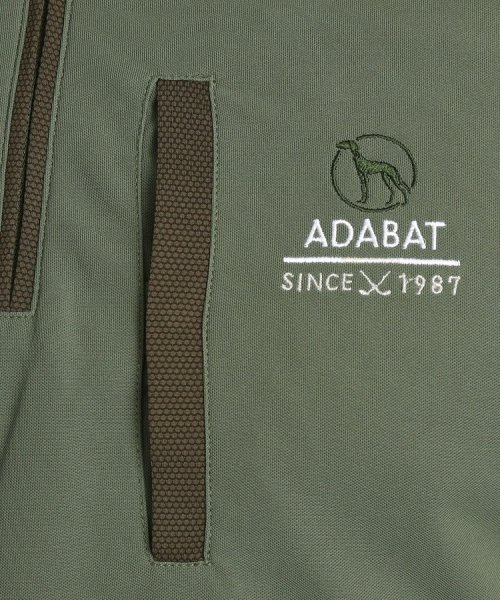 adabat(アダバット)/【吸水速乾／UV】異素材組み合わせ 長袖ハーフジッププルオーバー/img12