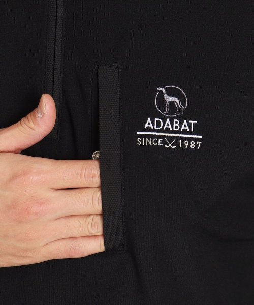 adabat(アダバット)/【吸水速乾／UV】異素材組み合わせ 長袖ハーフジッププルオーバー/img15