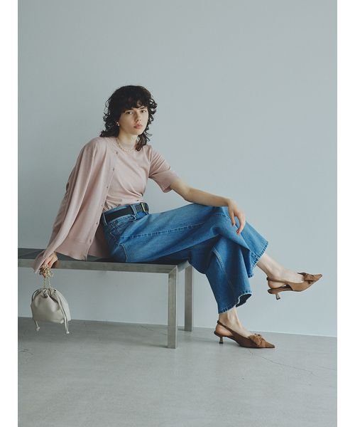  【WEB限定カラー】SET UPラメニットクルーネックカーディガン