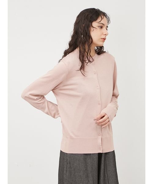  【WEB限定カラー】SET UPラメニットクルーネックカーディガン