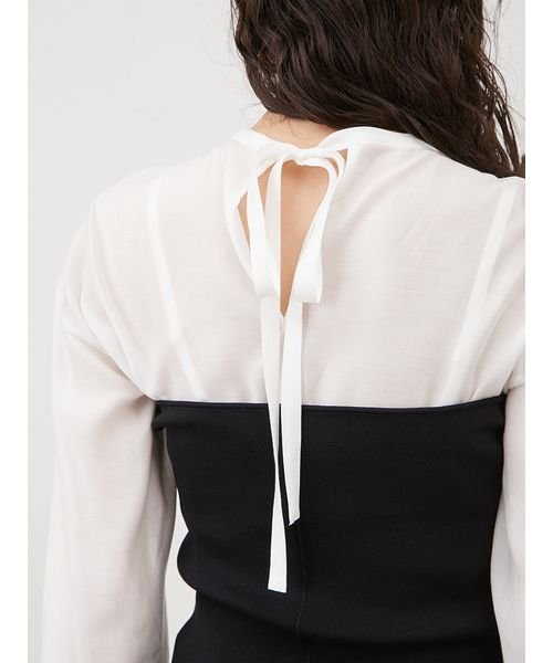 【WEB限定カラー・サイズあり】シアーブラウスニットベアパンツ3点SET 5cm ビスチェ 予めご了承ください わたり幅27 L1372071695 (10450円)