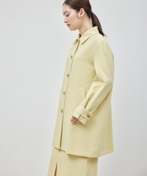 ミドル丈ステンカラーコート《軽量・しわになりにくい・ストレッチ素材》 しわになりにくい 軽量 ストレッチ素材