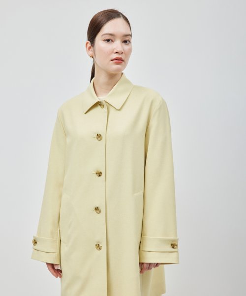 ミドル丈ステンカラーコート《軽量・しわになりにくい・ストレッチ素材》 しわになりにくい 軽量 ストレッチ素材