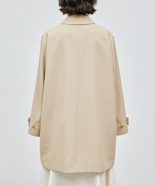 ミドル丈ステンカラーコート《軽量・しわになりにくい・ストレッチ素材》 しわになりにくい 軽量 ストレッチ素材