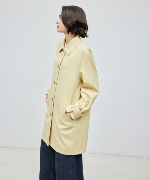 ミドル丈ステンカラーコート《軽量・しわになりにくい・ストレッチ素材》 しわになりにくい 軽量 ストレッチ素材