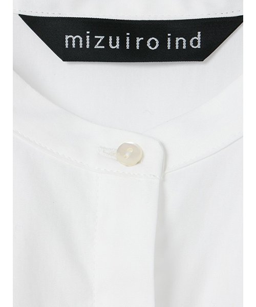 mizuiro ind(ミズイロインド)/mizuiro ind スタンドカラーAラインシャツ/img10