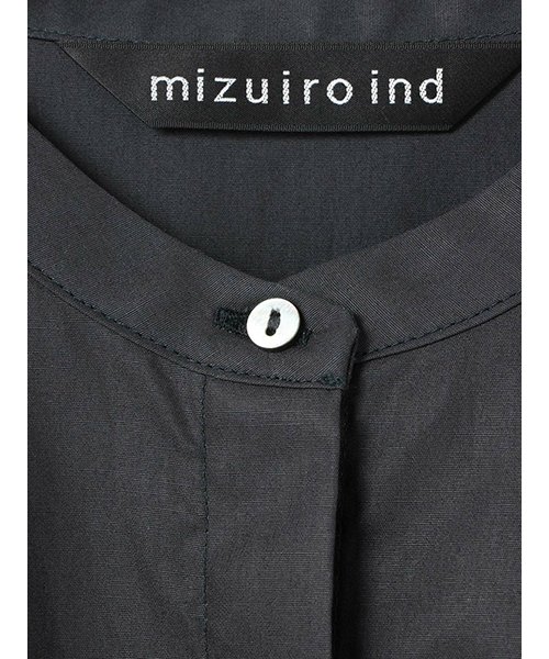 mizuiro ind(ミズイロインド)/mizuiro ind スタンドカラーAラインシャツ/img11