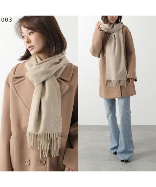 MAX MARA マフラー WSDALIA ピュア カシミヤ ストール MAX MARA マフラー WSDALIA ピュア カシミヤ ロゴ刺繍