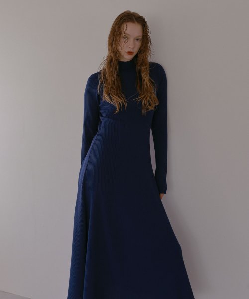 MIELI INVARIANT(ミエリ インヴァリアント)/Slim Flare Lace Up Knit Dress/img03