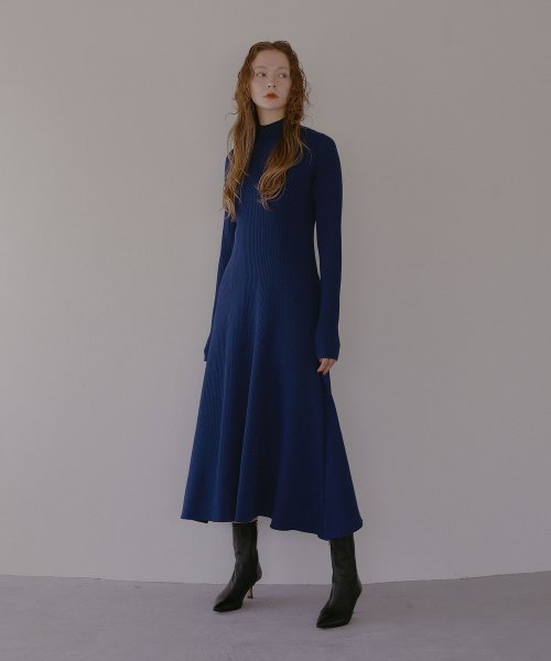 MIELI INVARIANT(ミエリ インヴァリアント)/Slim Flare Lace Up Knit Dress/img05