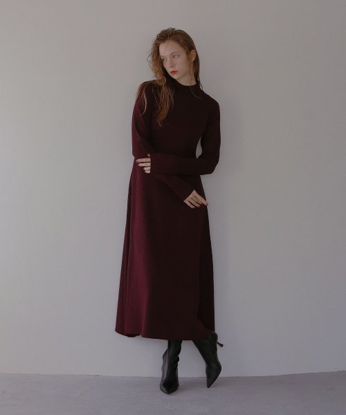 MIELI INVARIANT(ミエリ インヴァリアント)/Slim Flare Lace Up Knit Dress/img12