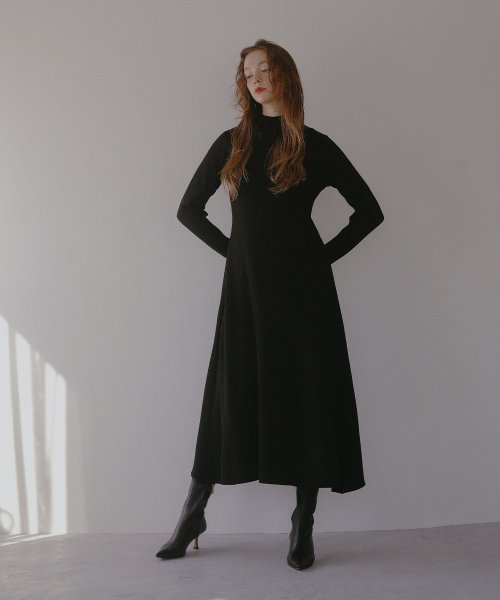 MIELI INVARIANT(ミエリ インヴァリアント)/Slim Flare Lace Up Knit Dress/img22