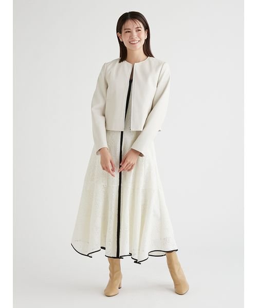 ノーカラーフェイクレザージャケット 予めご了承ください