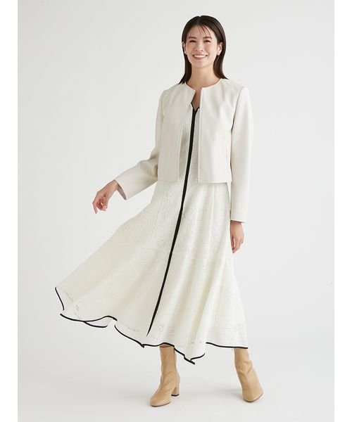 ノーカラーフェイクレザージャケット 予めご了承ください