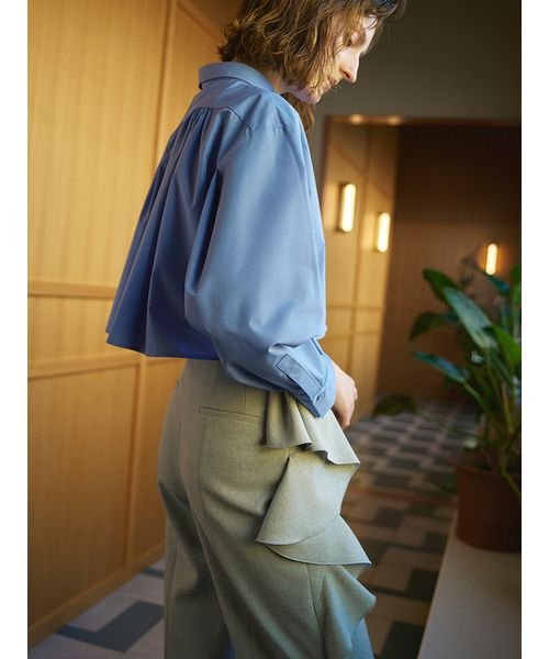 ラッフルディテールワイドパンツ 予めご了承ください