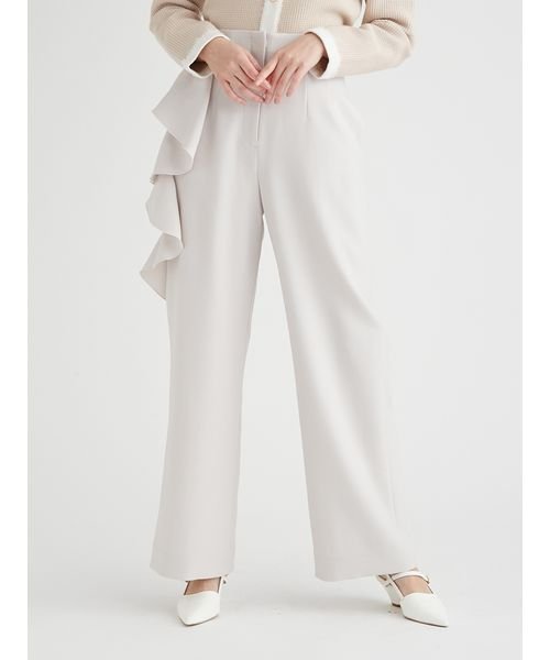 ラッフルディテールワイドパンツ 予めご了承ください