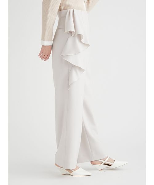 ラッフルディテールワイドパンツ 予めご了承ください