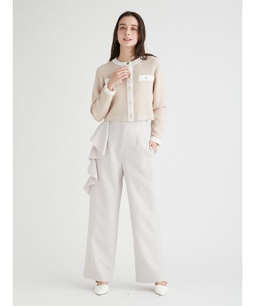 ラッフルディテールワイドパンツ 予めご了承ください