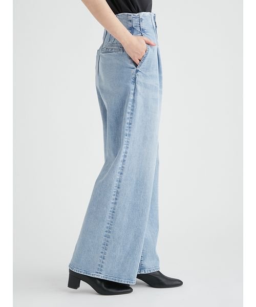 ハイウエストワイドデニムパンツ 予めご了承ください