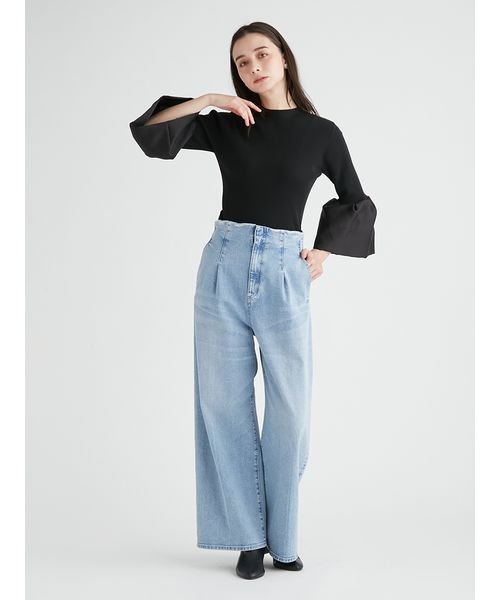 ハイウエストワイドデニムパンツ 予めご了承ください