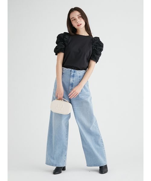 ハイウエストワイドデニムパンツ 予めご了承ください