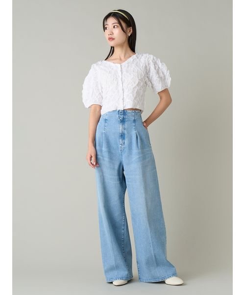 ハイウエストワイドデニムパンツ 予めご了承ください